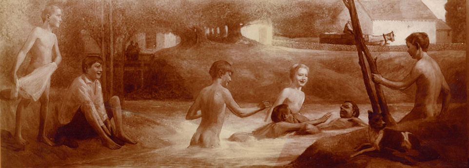 Krehbiel mural in the Juvenile Court in Chicago